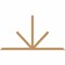 Ekena Millwork Saratoga Timber Gable Bracket, Western Red Cedar, 96"W x 52"H x 1 1/2"D x 3 1/2"F, 13/12 Pitch GBW096X52X0204SAR00SWR - alternate 1